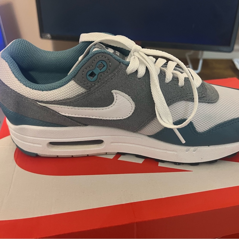 Nike Teal and Gray Athletic Shoes Air Max